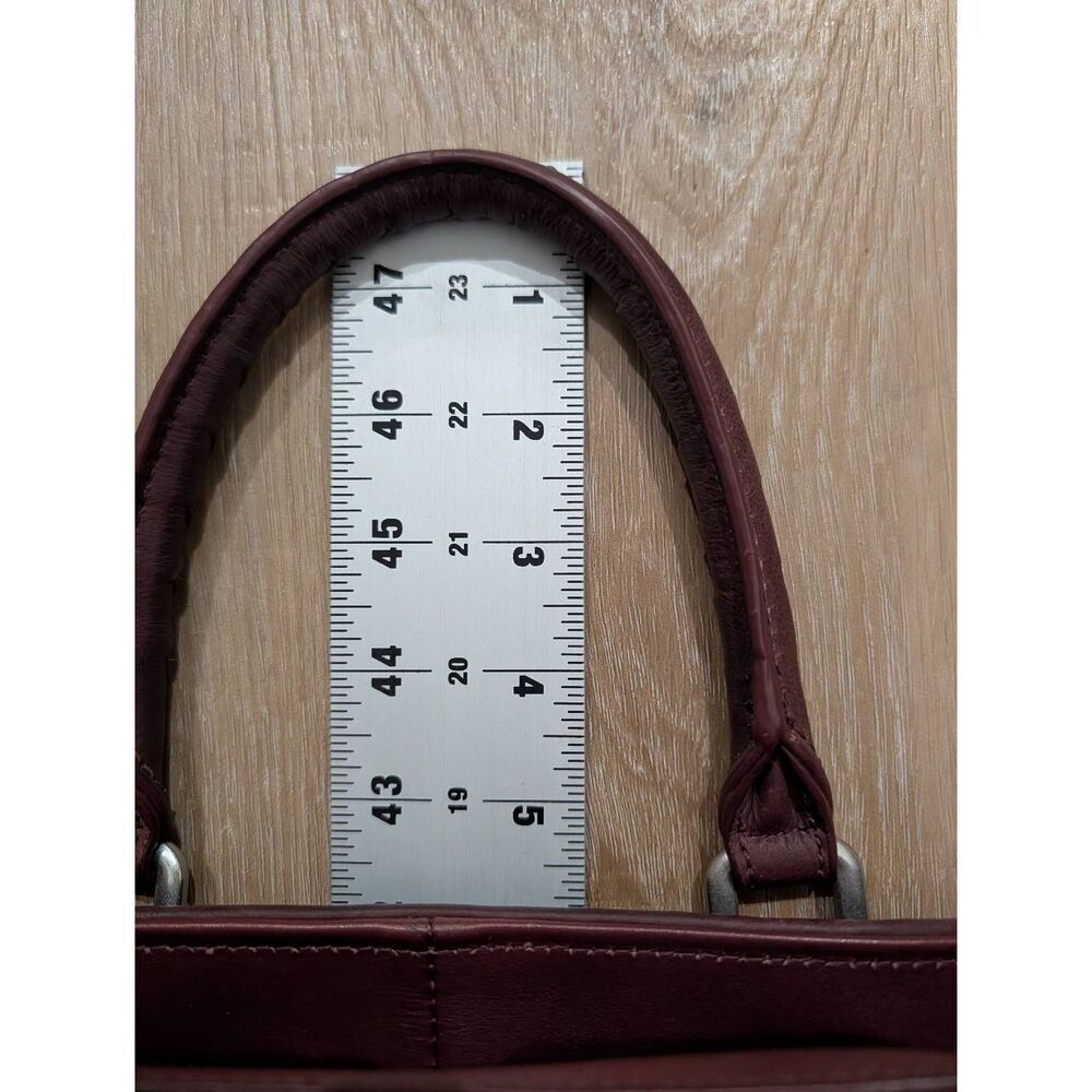 Liebeskind Berlin "Georgia" Leather Satchel Handbag Merlot No Crossbody Strap - Picture 14 of 16